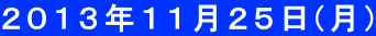 ２０１３年１１月２５日(月)